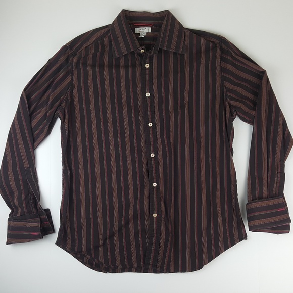 Guess Quality Striped Button Shirt French Cuff - Picture 1 of 8